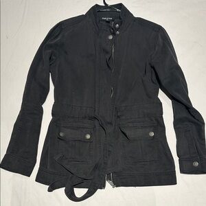 Beautiful Black/ Grey Denim Utility Jacket for Women